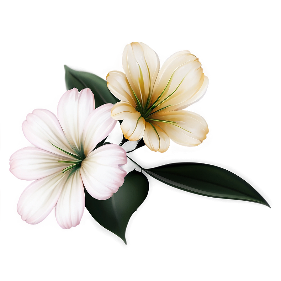 Soft Color Corner Flower Png Ltp41