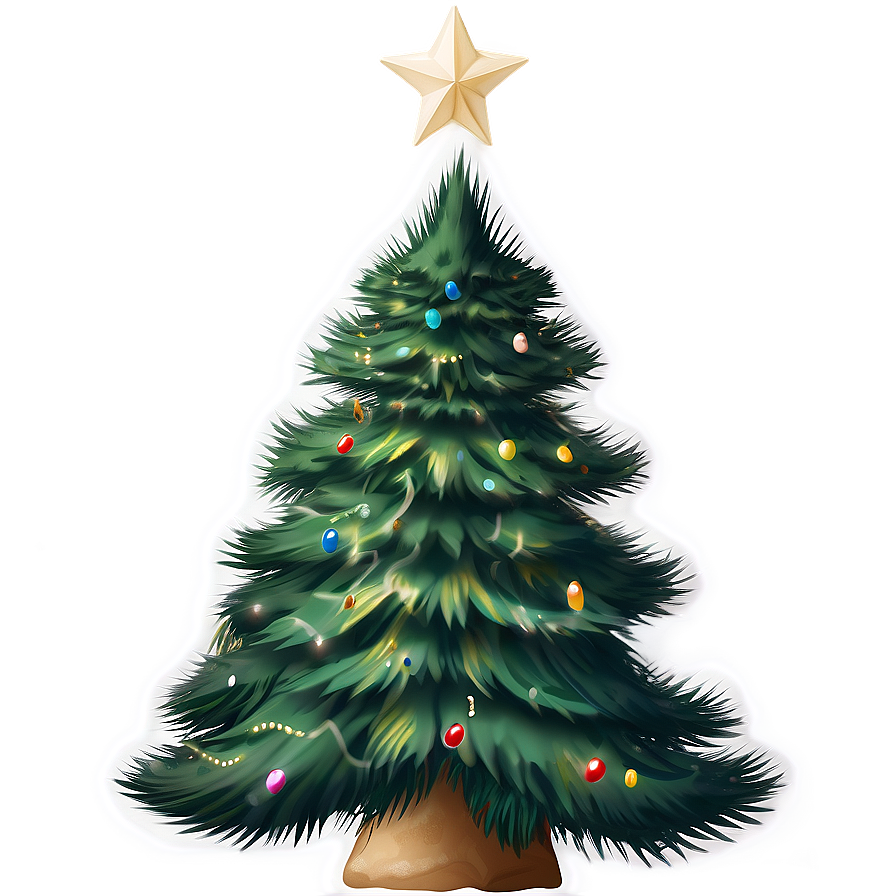 Soft Cute Christmas Tree Png 06252024