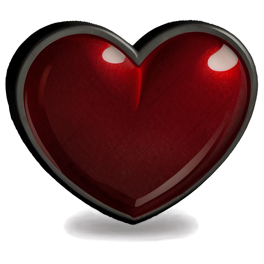 Soft Edge Red Heart Emoji Png 06262024