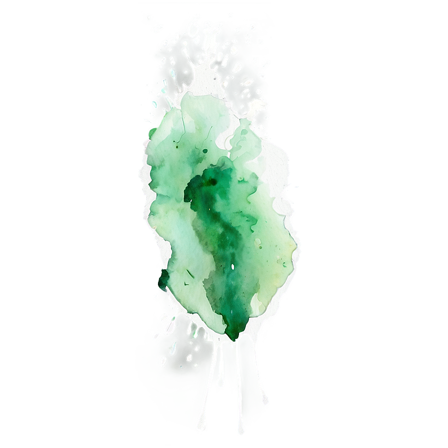 Soft Green Watercolor Splash PNG 05062024 PNG with transparent background