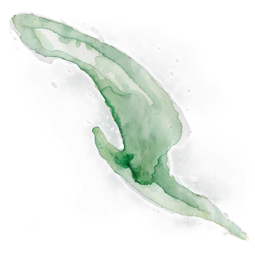 Soft Green Watercolor Splash Png 16