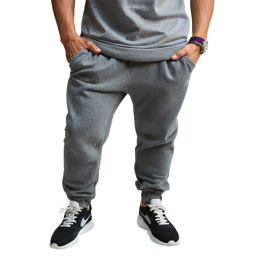 Soft Grey Sweatpants Png 29