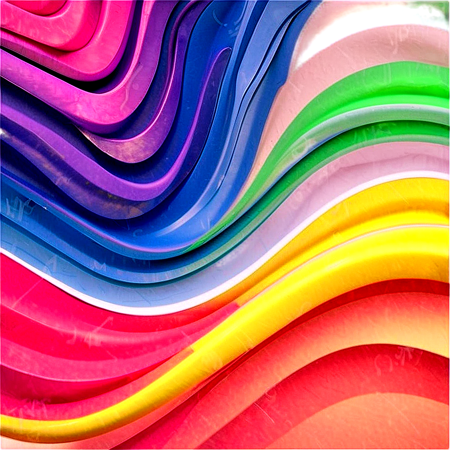 Soft Pastel Wavy Lines Png 42