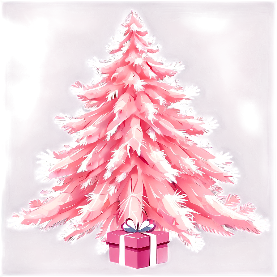 Soft Pink Christmas Tree Png Pym3