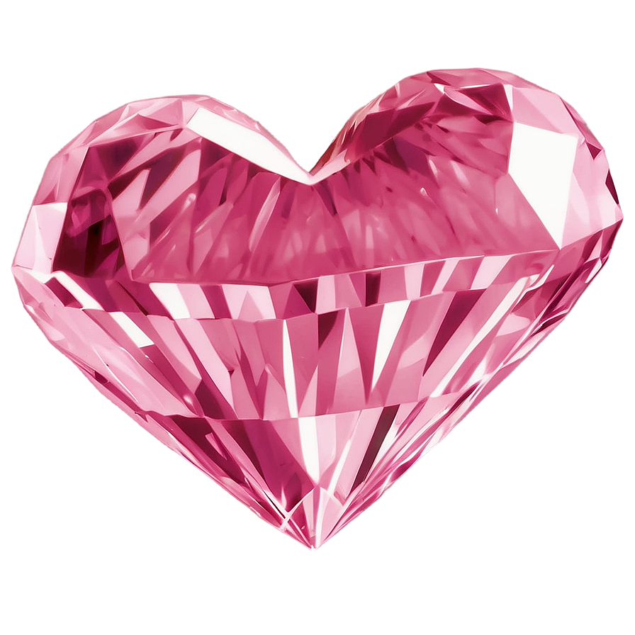 Soft Pink Diamond Heart Graphic Png Ioy91