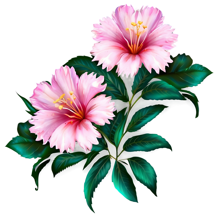 Soft Pink Flowers Png Klm