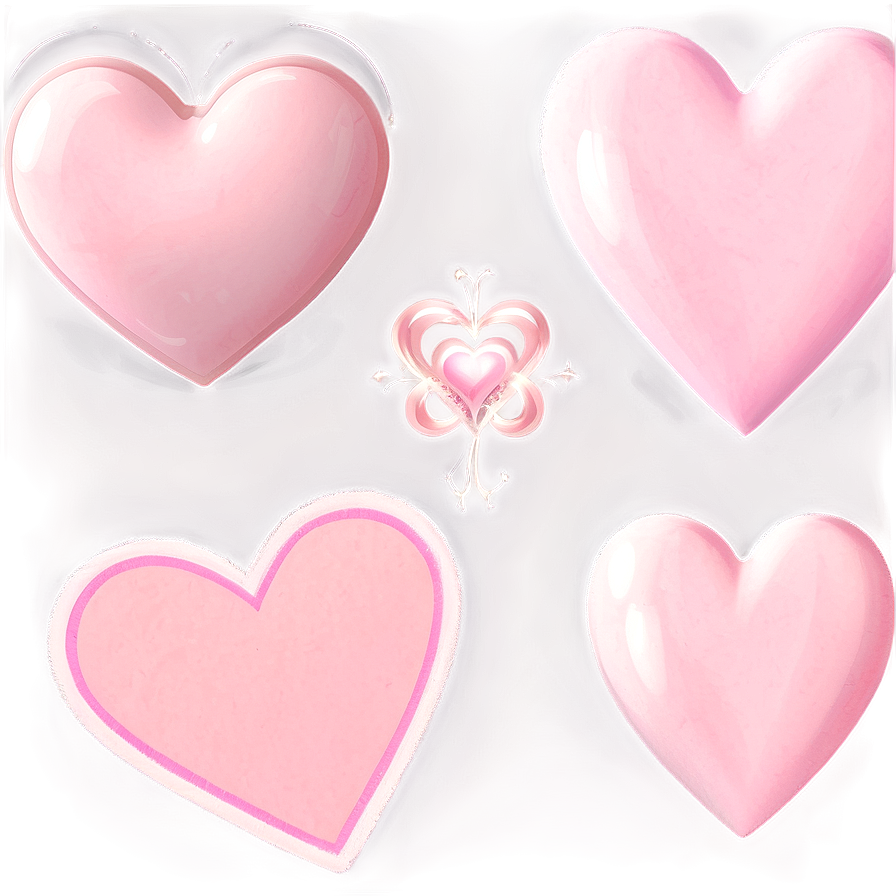 Soft Pink Heart Graphic PNG 84 PNG with transparent background