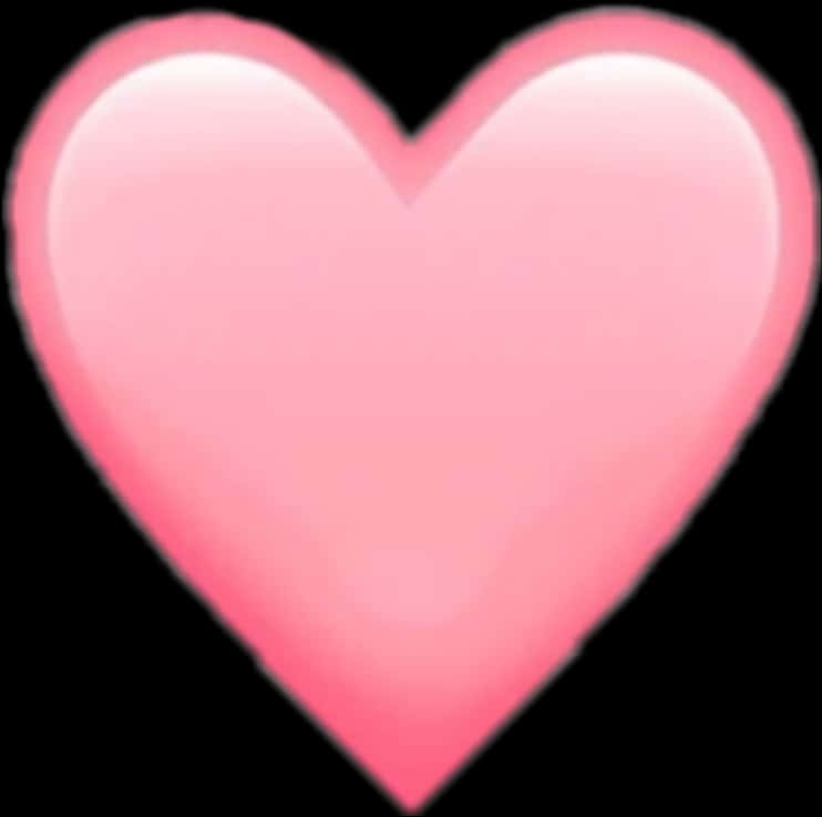 Soft Pink Heart Graphic PNG with transparent background