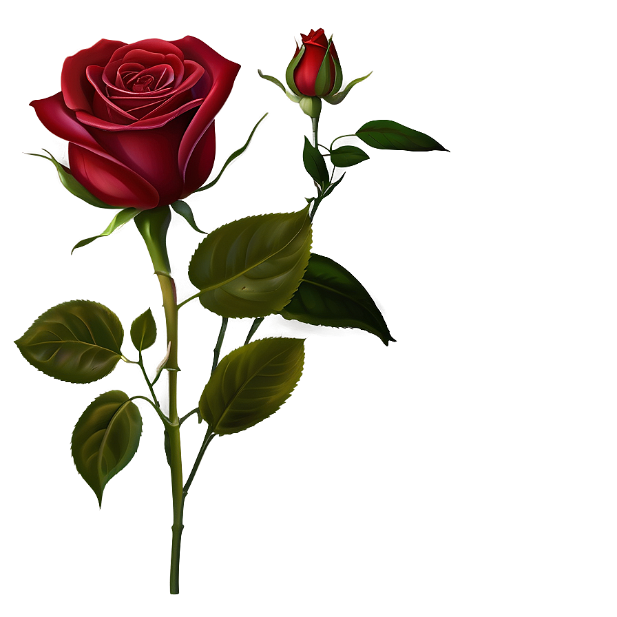 Soft Red Rose Png 16