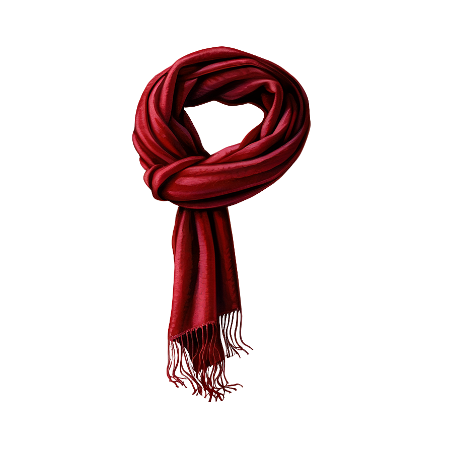 Soft Red Scarf Png Qfn