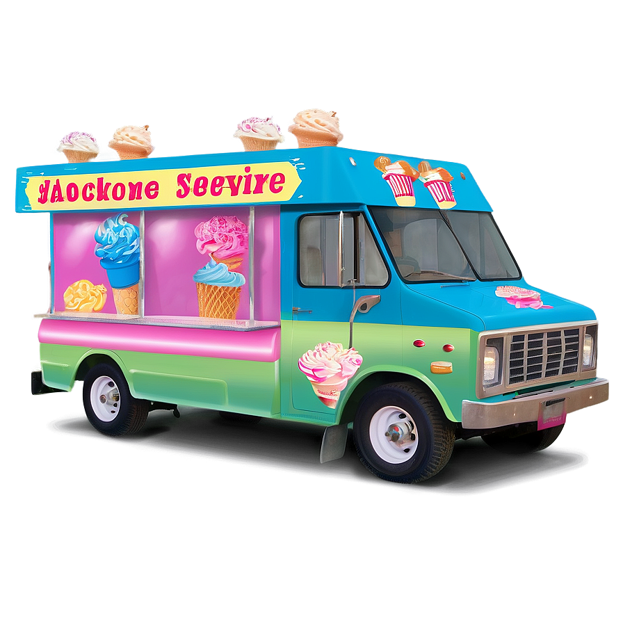 Soft Serve Ice Cream Truck Png Fcs70