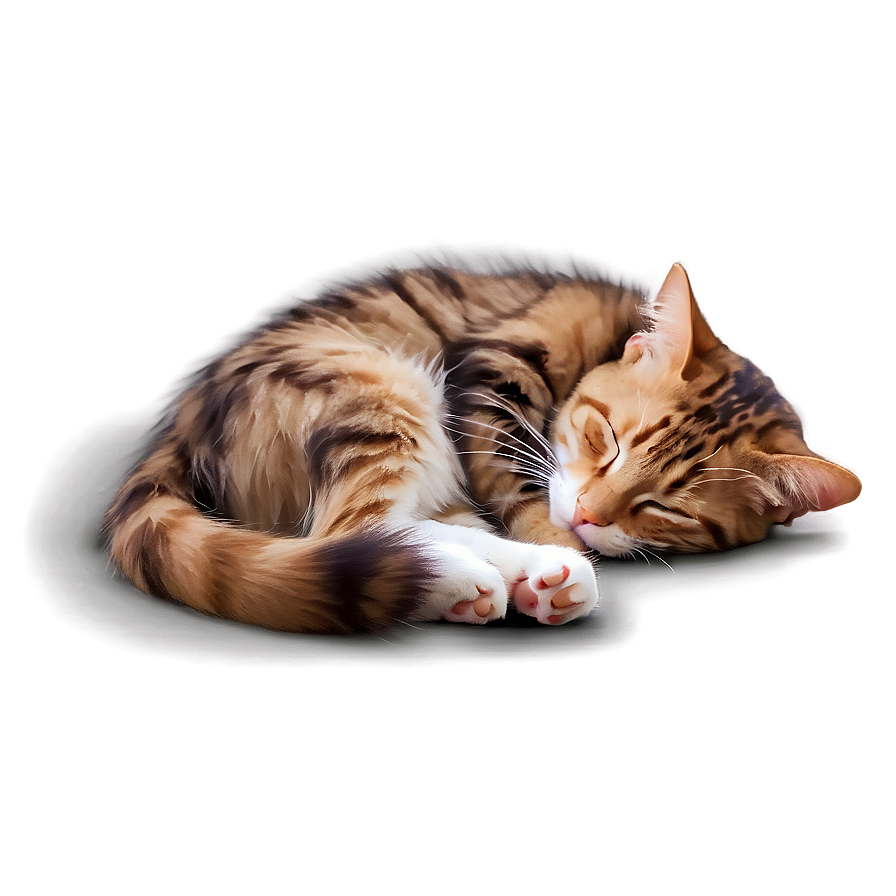 Soft Sleeping Cat Png 06252024