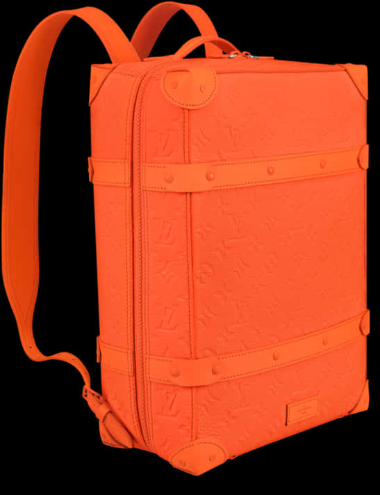 Soft Trunk Backpack Pm Taurillon Monogram Orange Side - Louis Vuitton Soft Trunk Backpack, HD Png Download PNG with transparent background