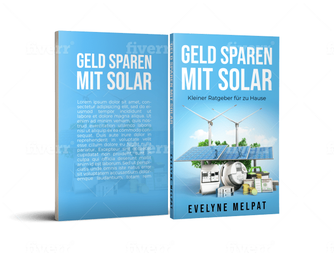 Solar Energy Savings Guide Book Cover Mockup