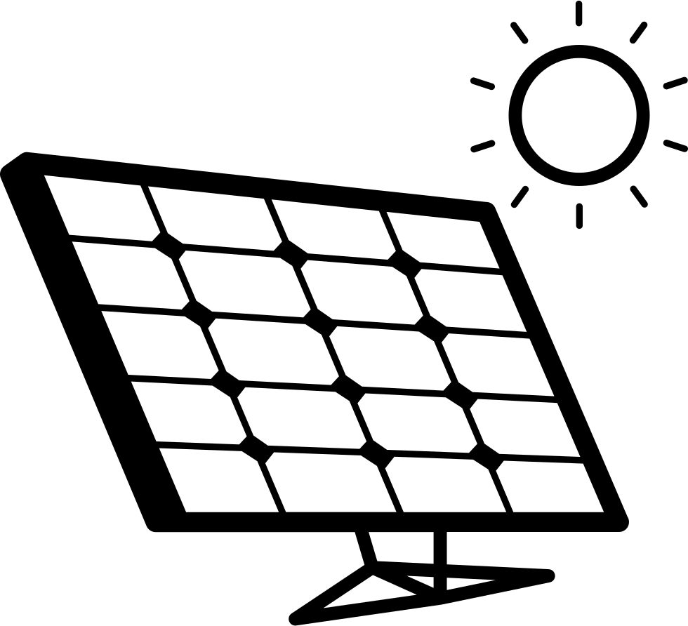 Solar Paneland Sun Icon