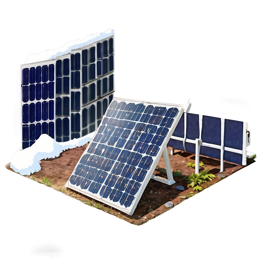 Solar Panels With Snow Png 37