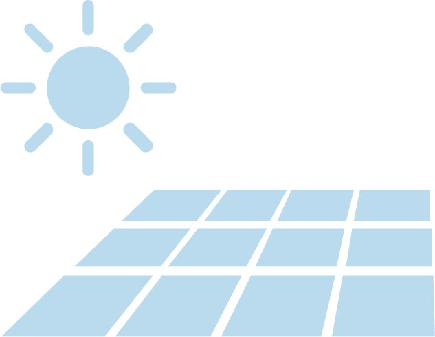 Solar Panelsand Sun Icon