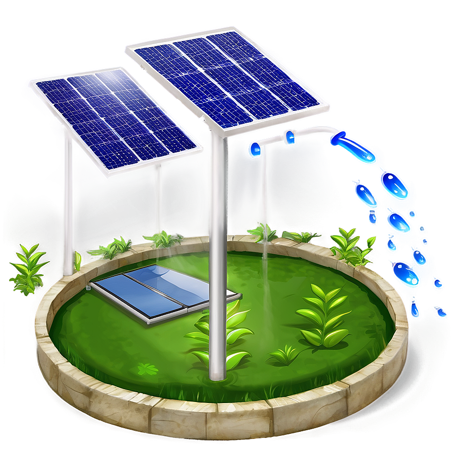 Solar Powered Water Pumps PNG 06252024 PNG with transparent background