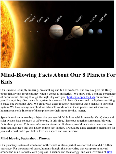 Solar System Planets Overview