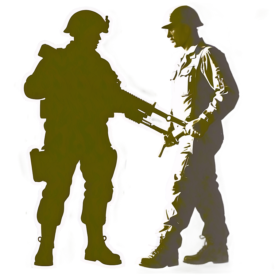 Soldier In Gear Silhouette Png 06272024