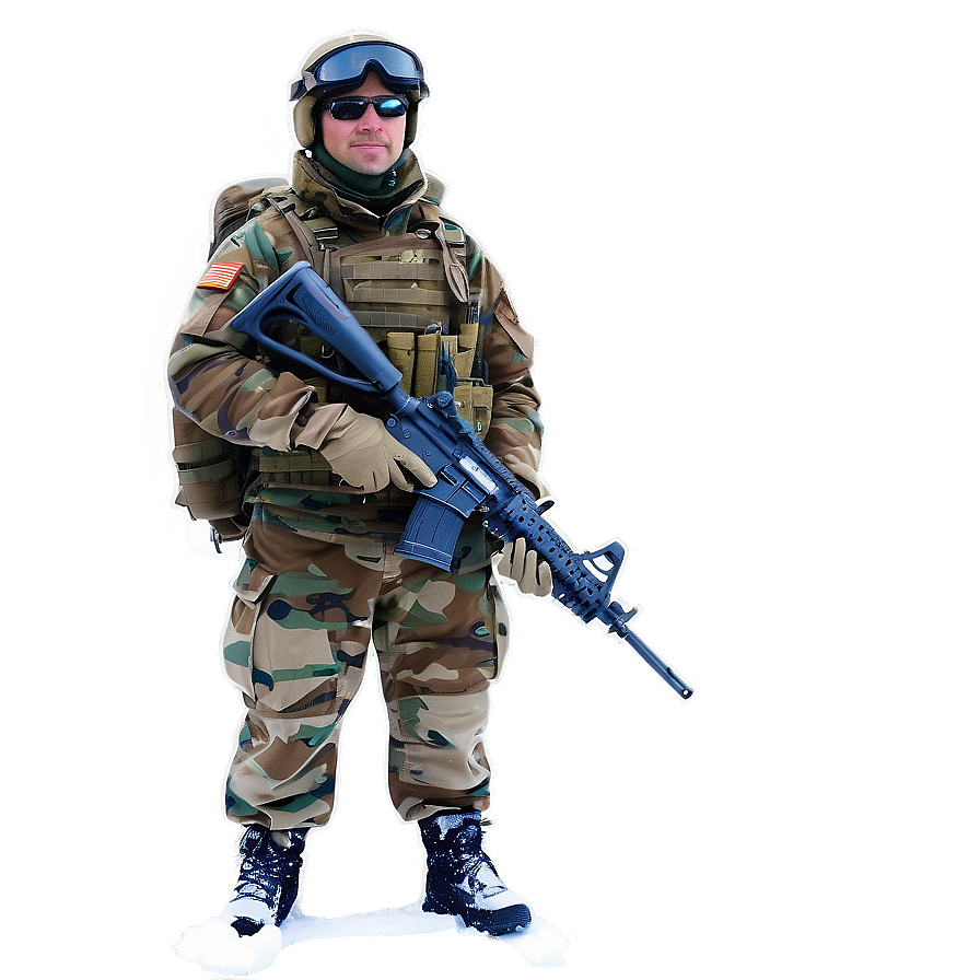 Soldier In Snow Gear Png 05242024