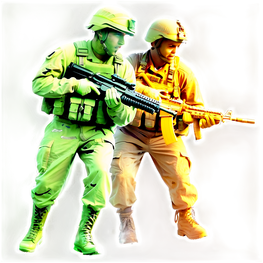 Soldier Silhouettes On Battlefield Png 25