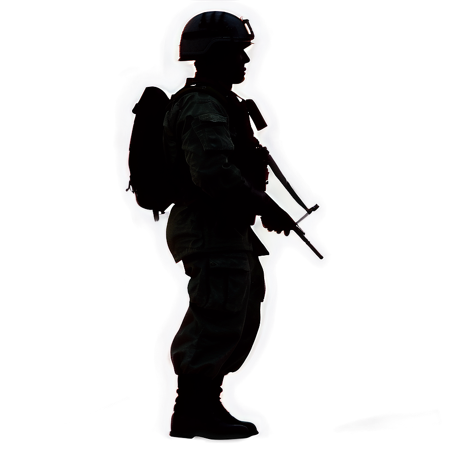 Soldier Standing Silhouette Png 59