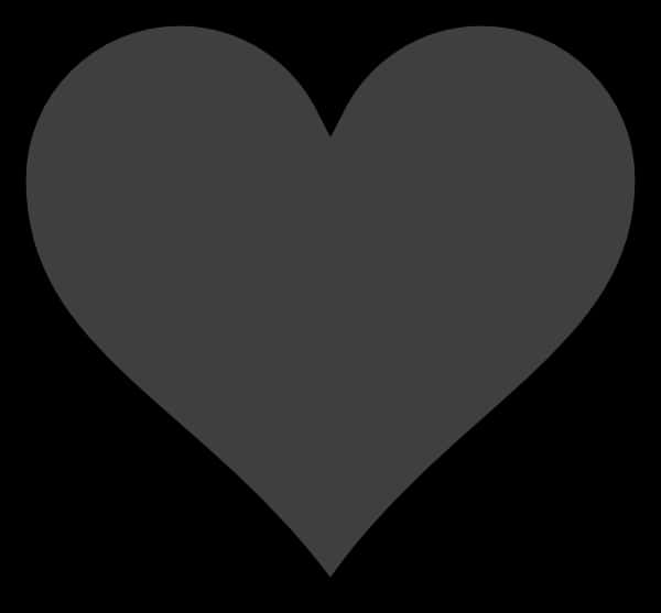 Solid Black Heart Transparent Background