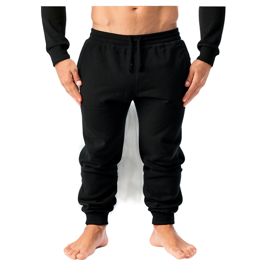 Solid Black Sweatpants Png Atd