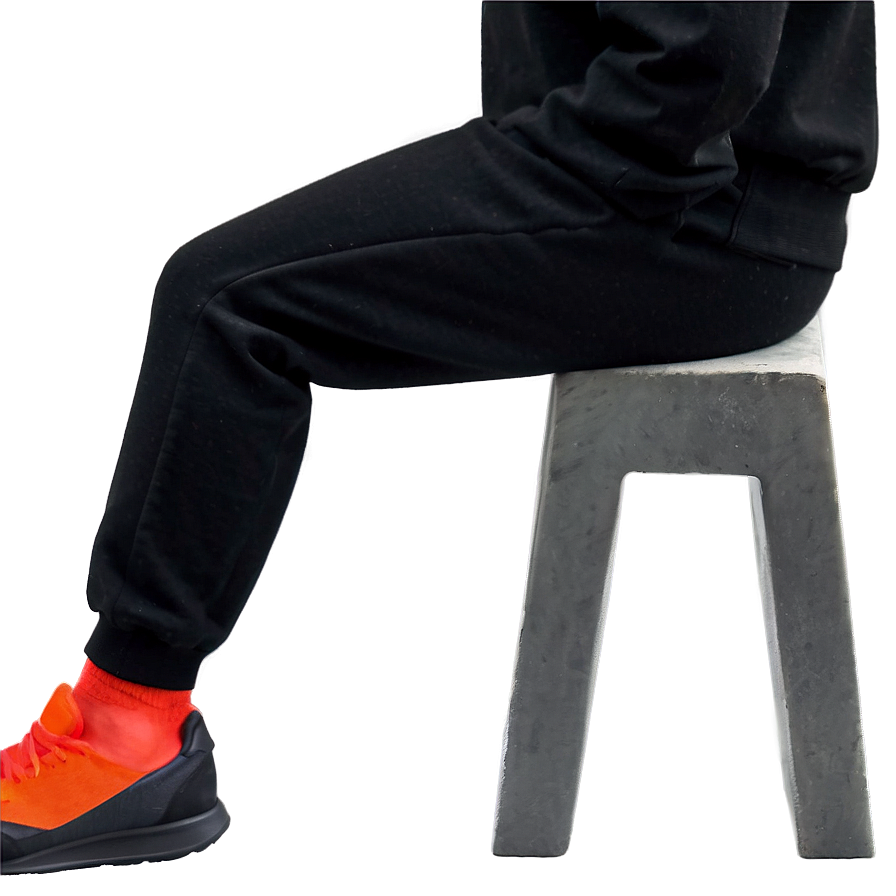 Solid Black Sweatpants Png Tfp78