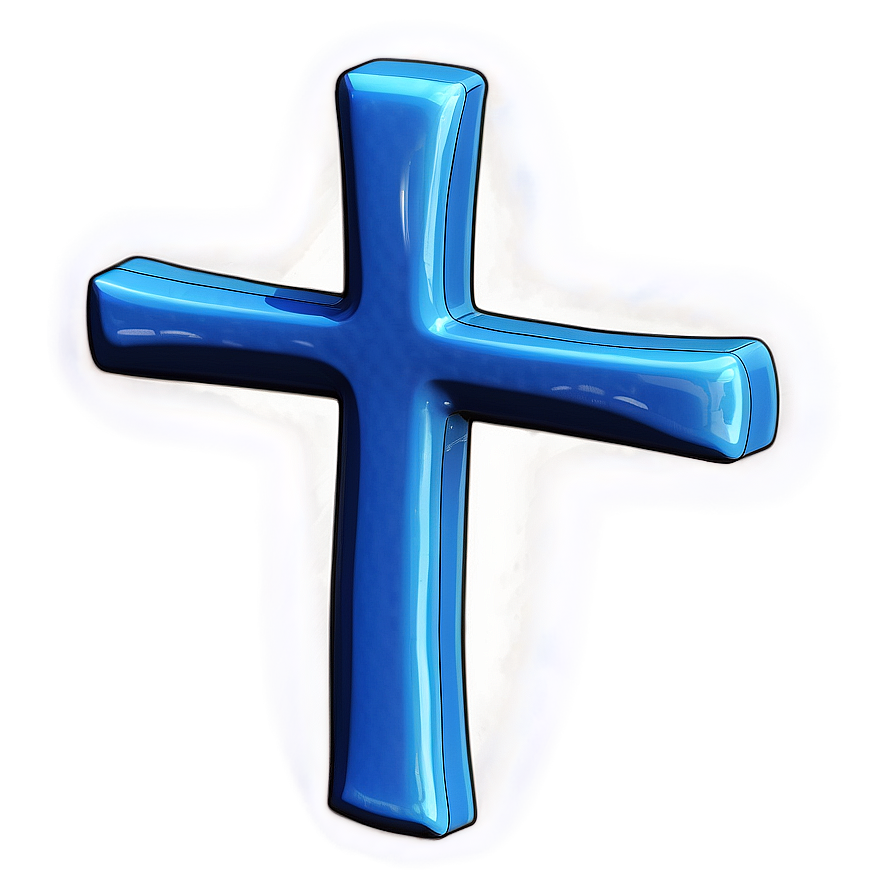 Solid Blue Cross Render Png 06292024