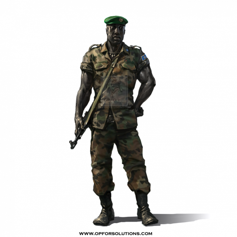 Somali Military Officer Standing