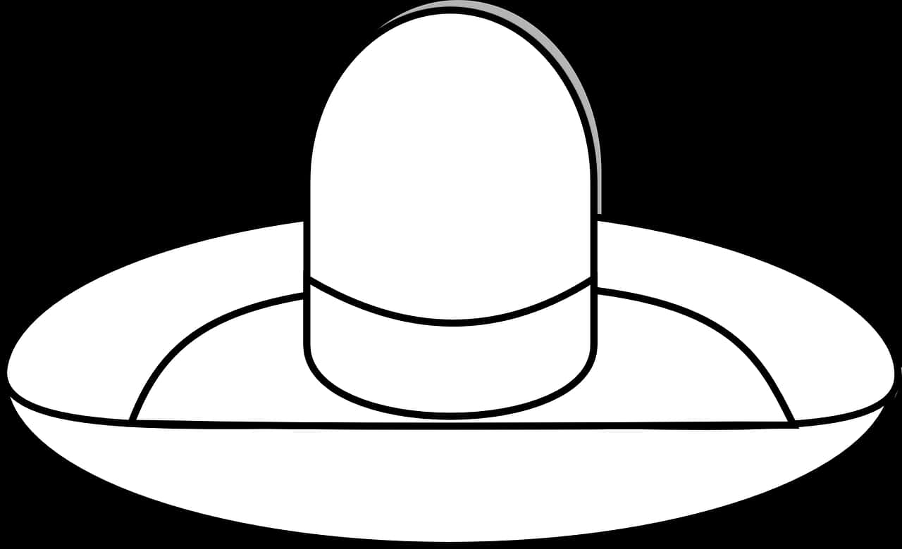 Sombrero Outline Vector