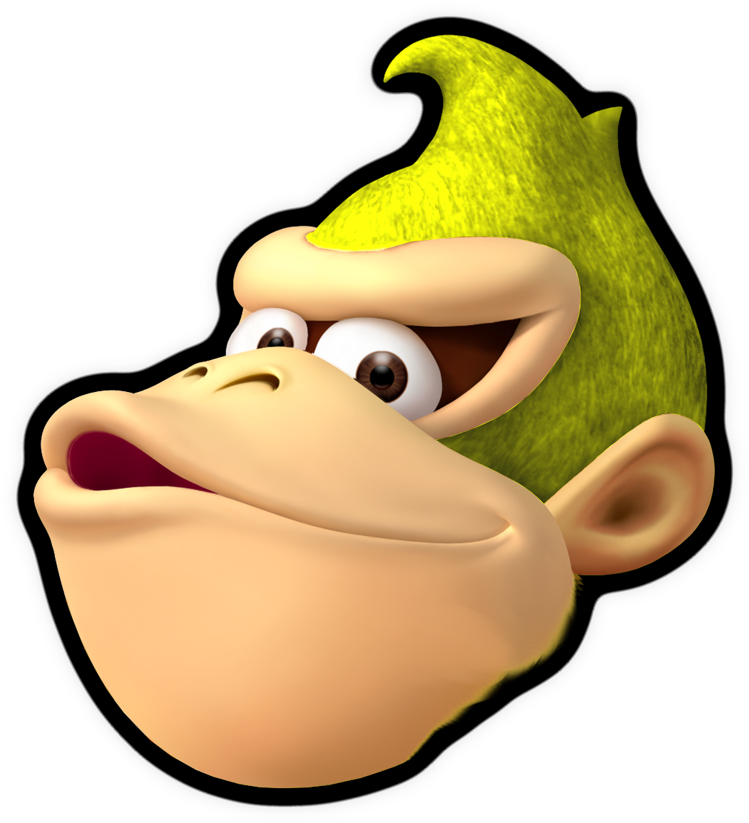 Somewhat Resembles The Colors Of Funky Kong From The - Donkey Kong Face Smash, HD Png Download PNG with transparent background