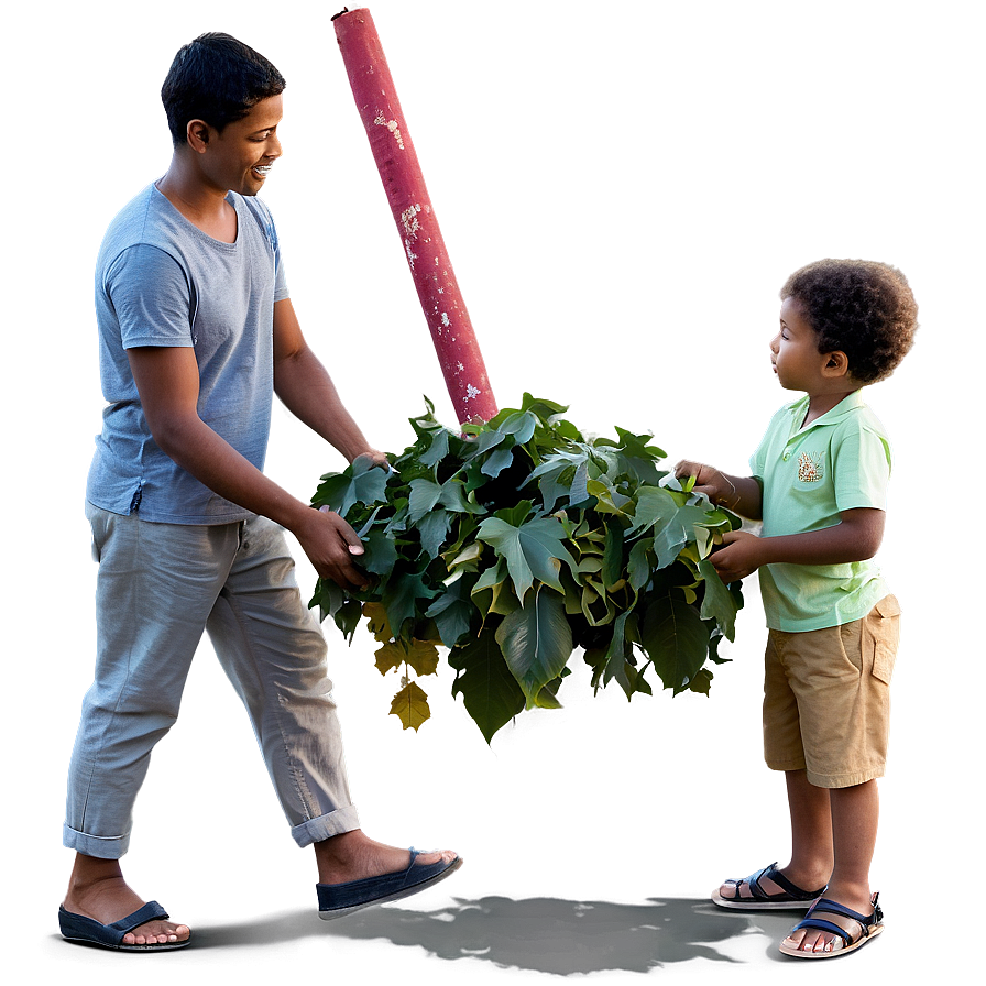 Son Collecting Leaves Png 06242024