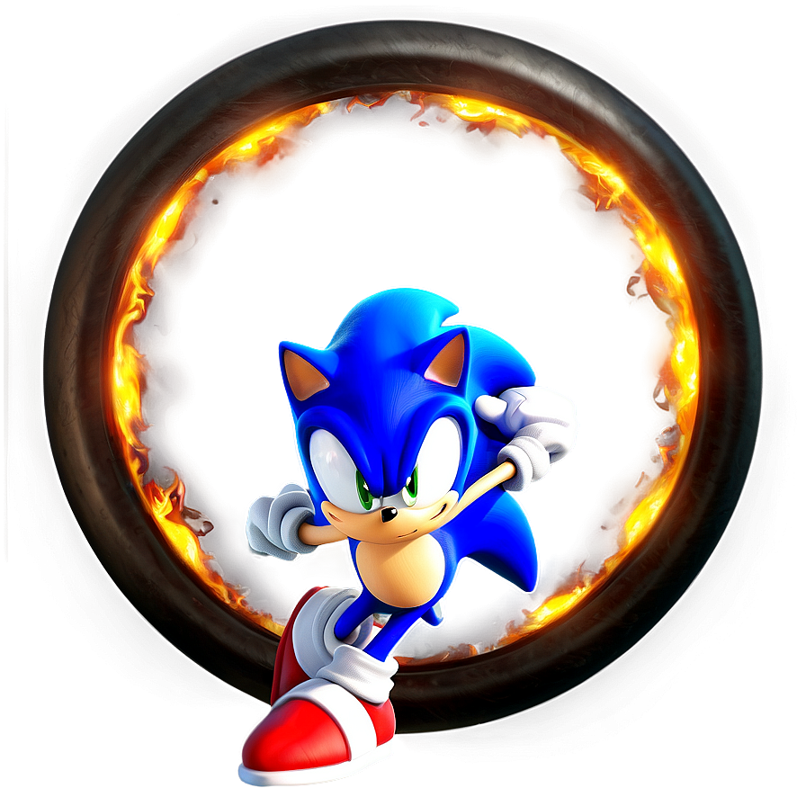 Sonic Fire Ring Jump PNG 04292024 PNG with transparent background