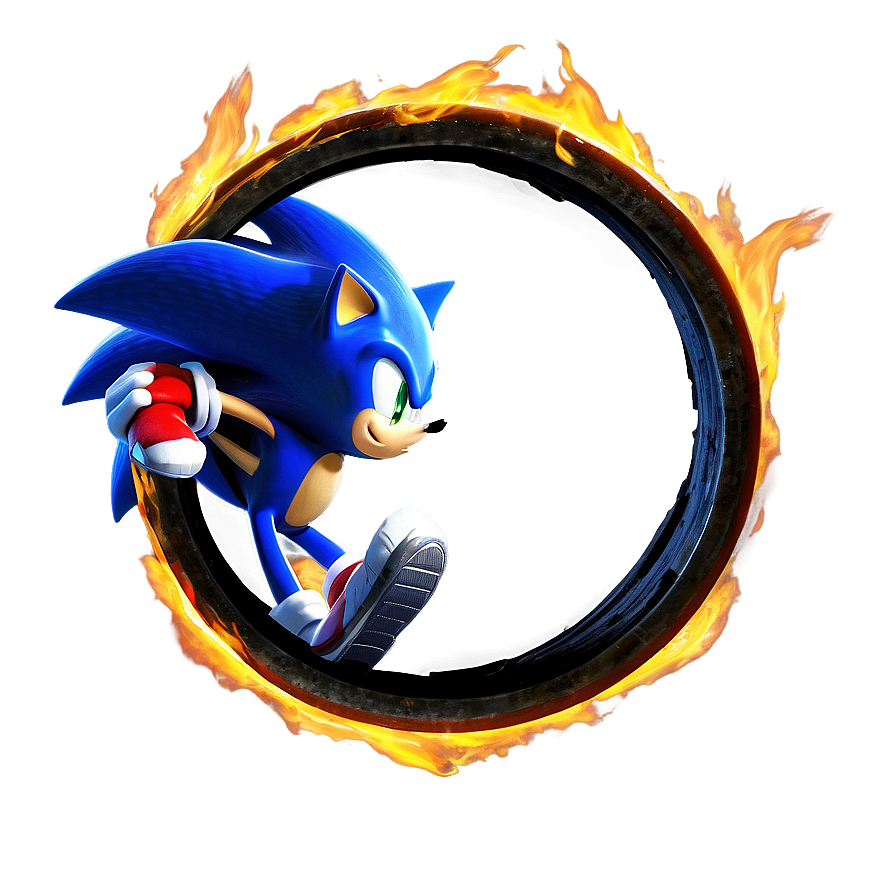 Sonic Fire Ring Jump PNG 04292024 PNG with transparent background