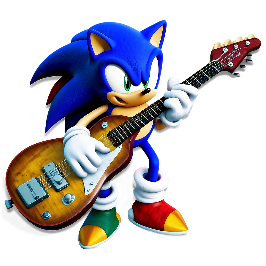 Sonic Guitar Playing PNG gph85 PNG with transparent background