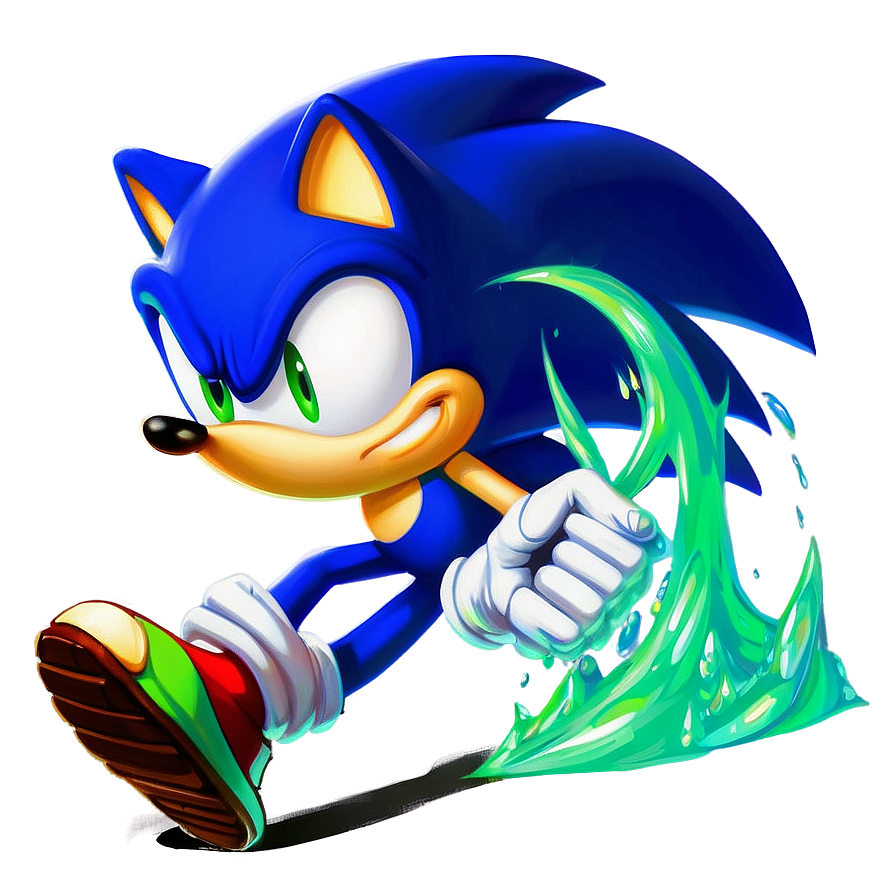 Sonic in Green Hill Zone PNG jim PNG with transparent background