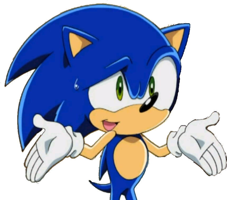 Sonic The Hedgehog Shrug Expression