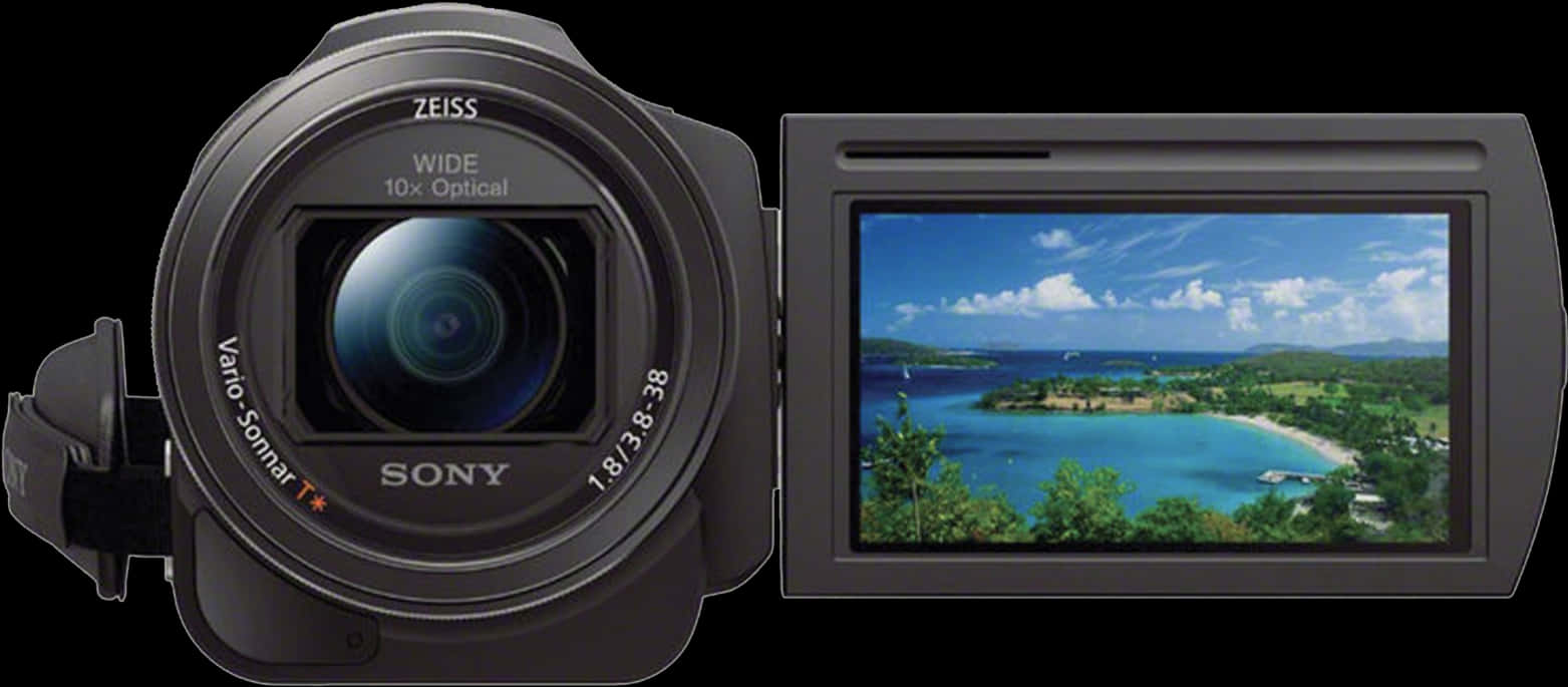 Sony Camcorder Zeiss Lens PNG with transparent background