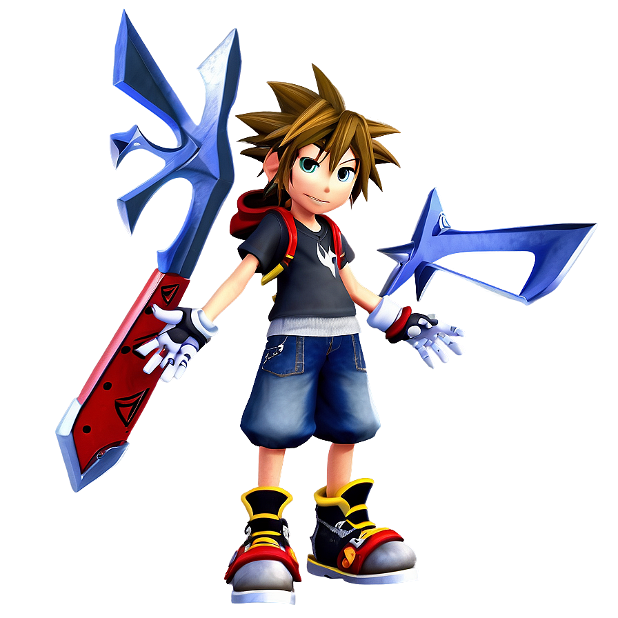 Sora Wielding Keyblades Png 57