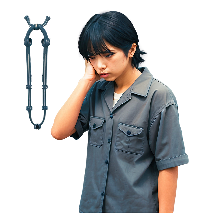 Sorrowful Anime Character PNG 9 PNG with transparent background