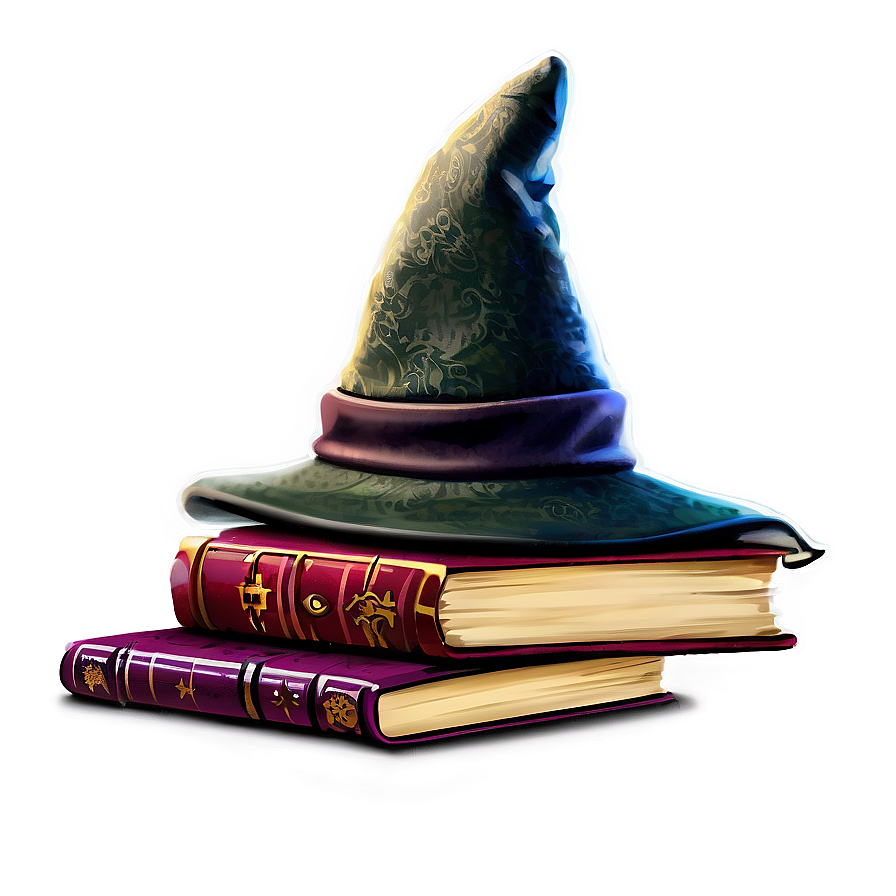 Sorting Hat With Spell Book Png 06202024