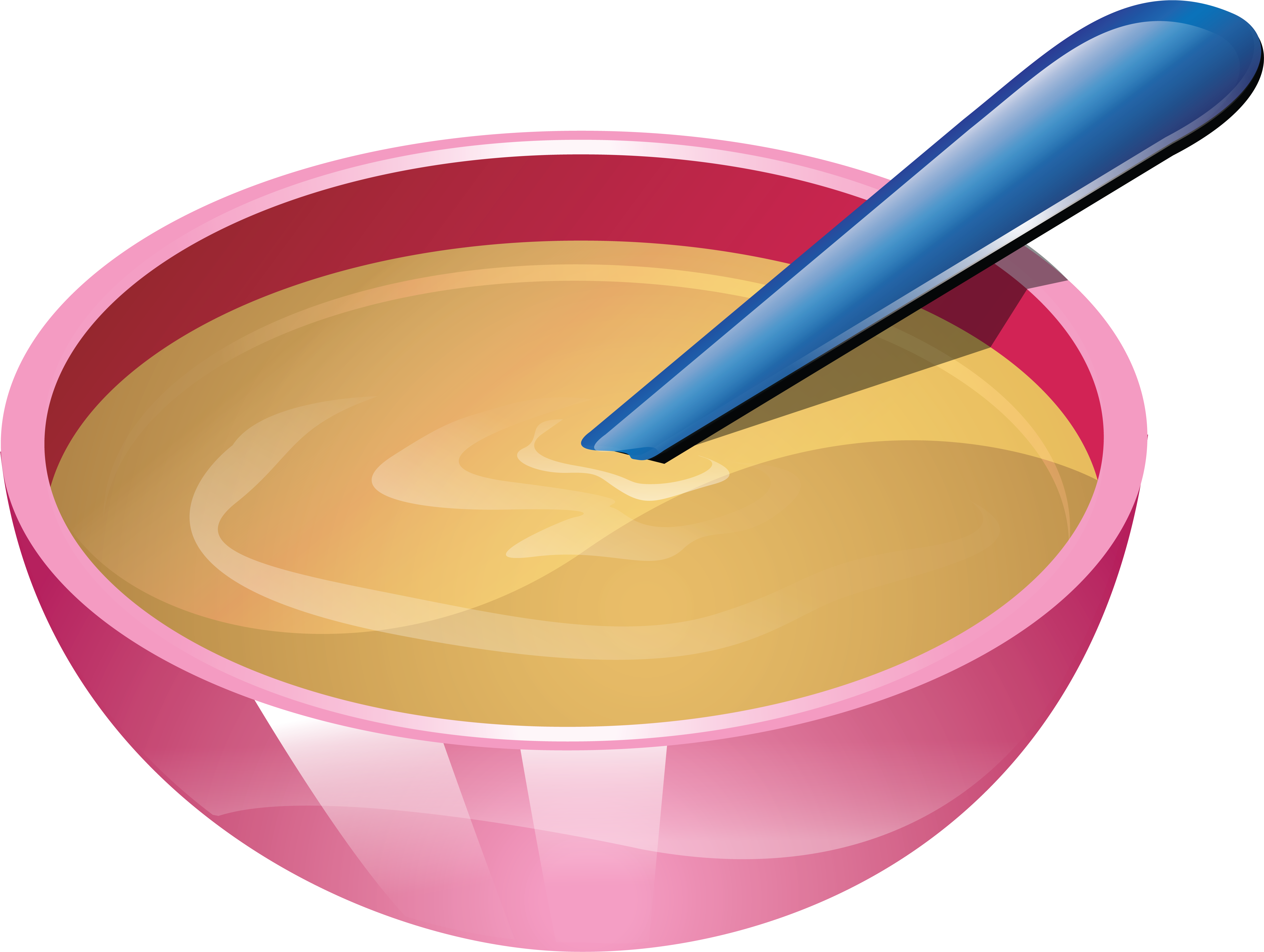 Soup Bowlwith Spoon Vector Illustration