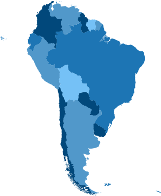 South America Color Map