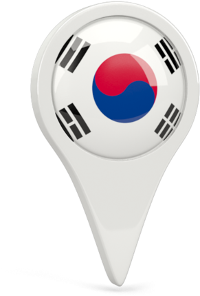 Round Pin Icon - South Korea Flag Pin, HD Png Download PNG image with a transparent background, free high-resolution download