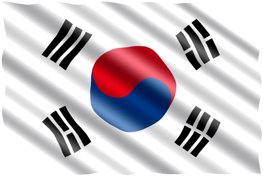 South Korean Flag Waving