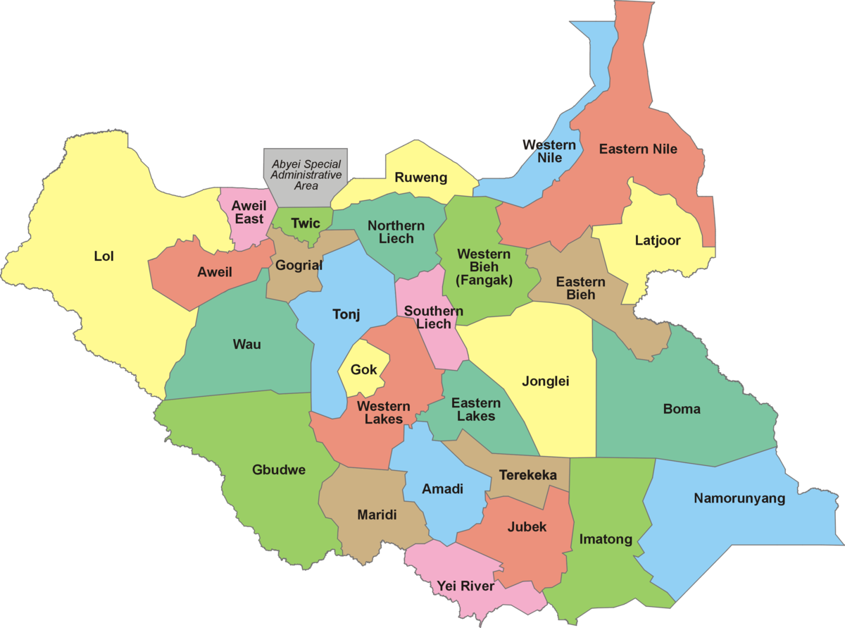 South Sudan States, HD Png Download PNG with transparent background