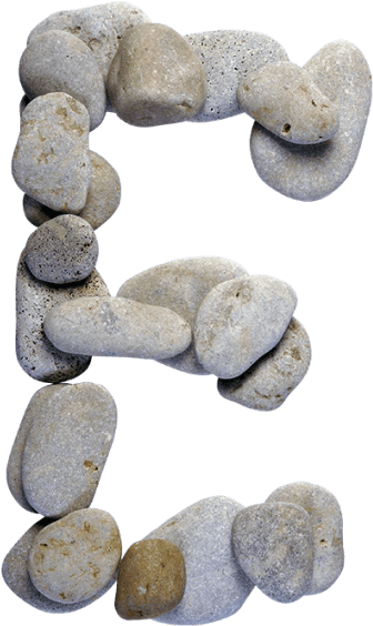 Spa Stone Border Decoration PNG with transparent background